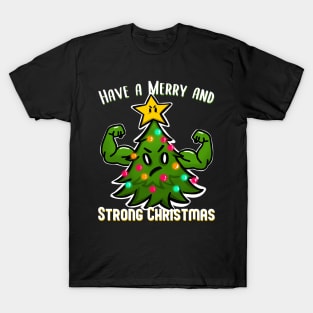 Christmas Tree with Muscles Strong Christmas for bodybuilder T-Shirt